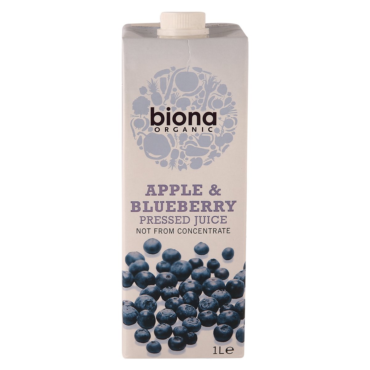 Biona Organic Apple & Blueberry Pressed Juice 1Litre
