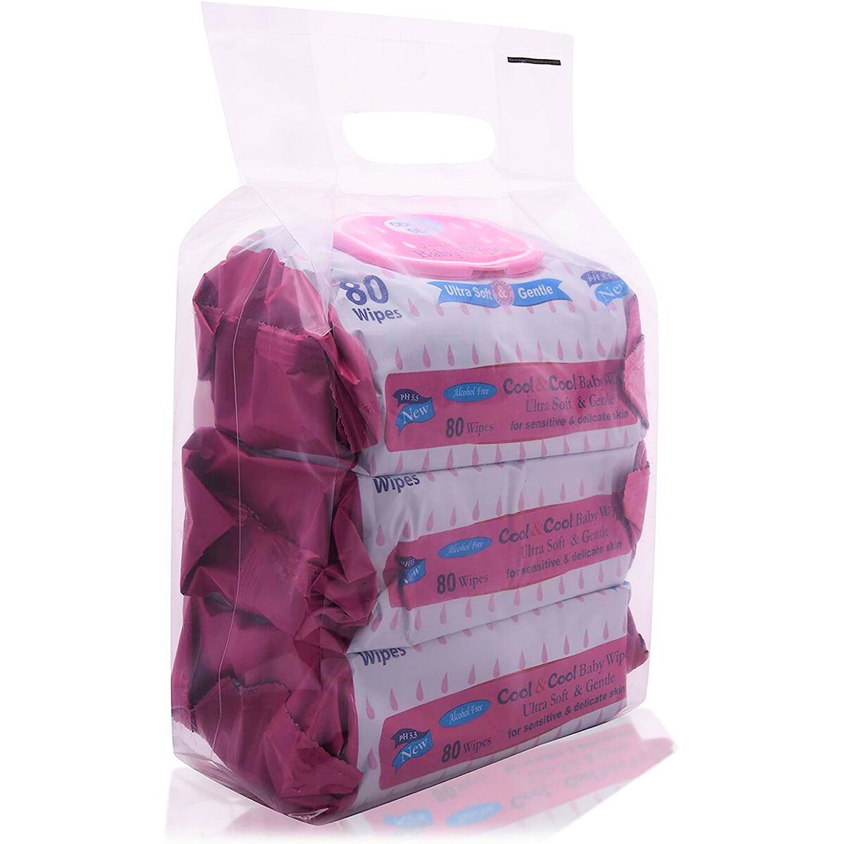 Cool & Cool Baby Wipes 80 pcs 2+1