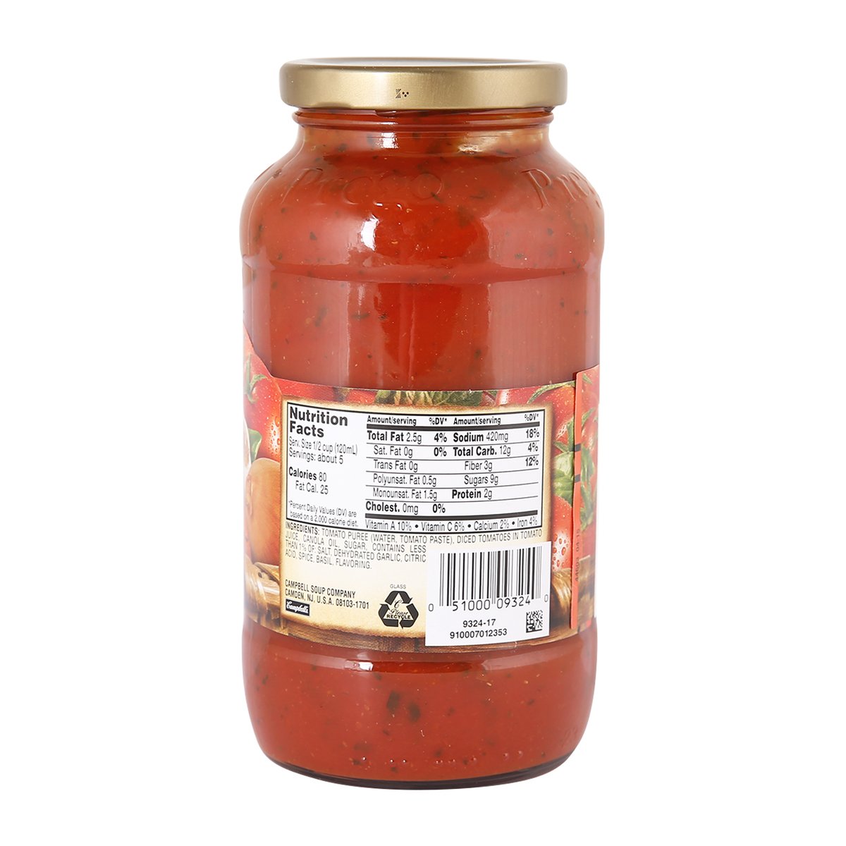 Prego Tomato Basil Garlic Sauce 680 g