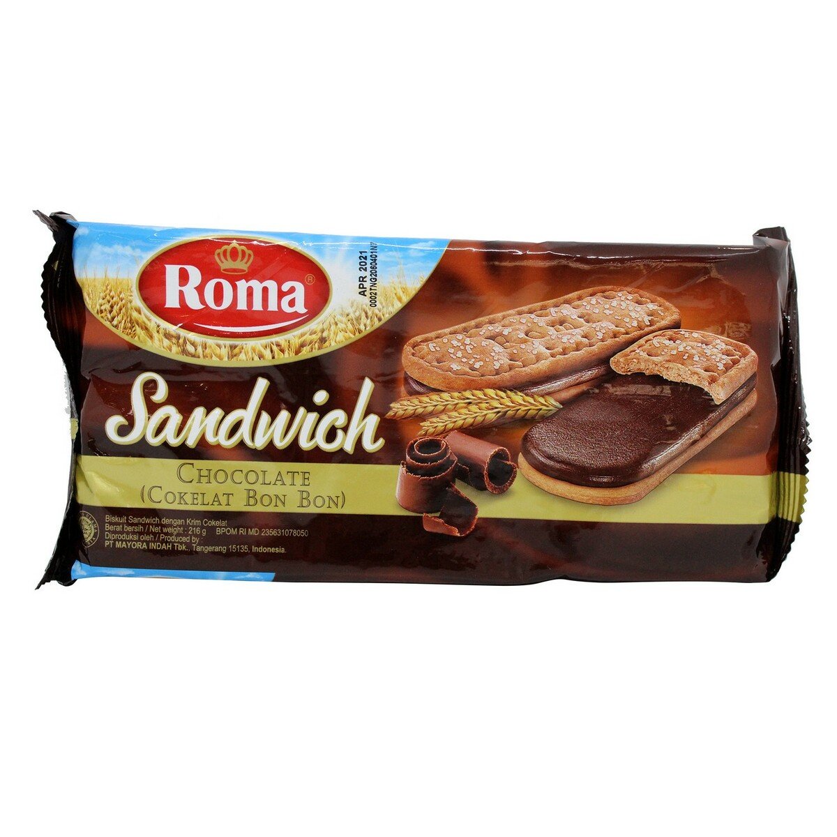 Roma Biscuit  Sandwich Coklat 216g