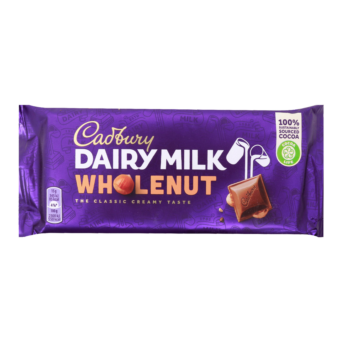 Cadbury Wholenut Dairy Milk 120 g