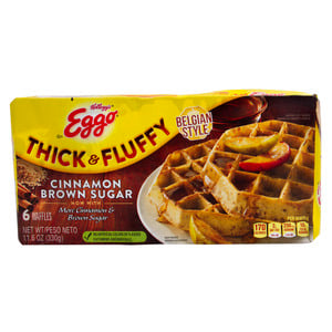Kellogg's Eggo Thick And Fluffy Cinnamon Brown Sugar Waffles 330g