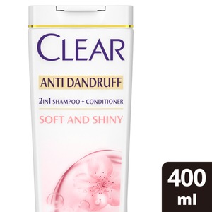 Clear Women's  Soft & Shiny Anti-Dandruff Shampoo 400ml