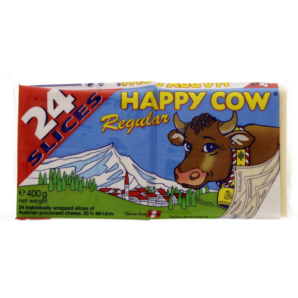 Happy Cow Regular Sliced Cheese 24 pcs 400 g