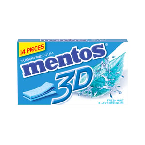 Mentos 3D Fresh Mint Flavoured Chewing Gums 33 g