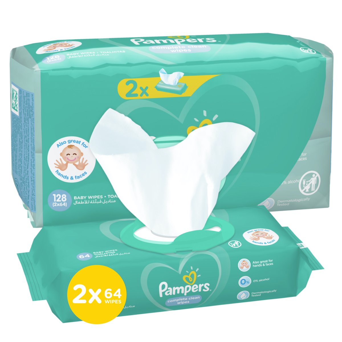 Pampers Complete Clean Baby Wipes 128pcs