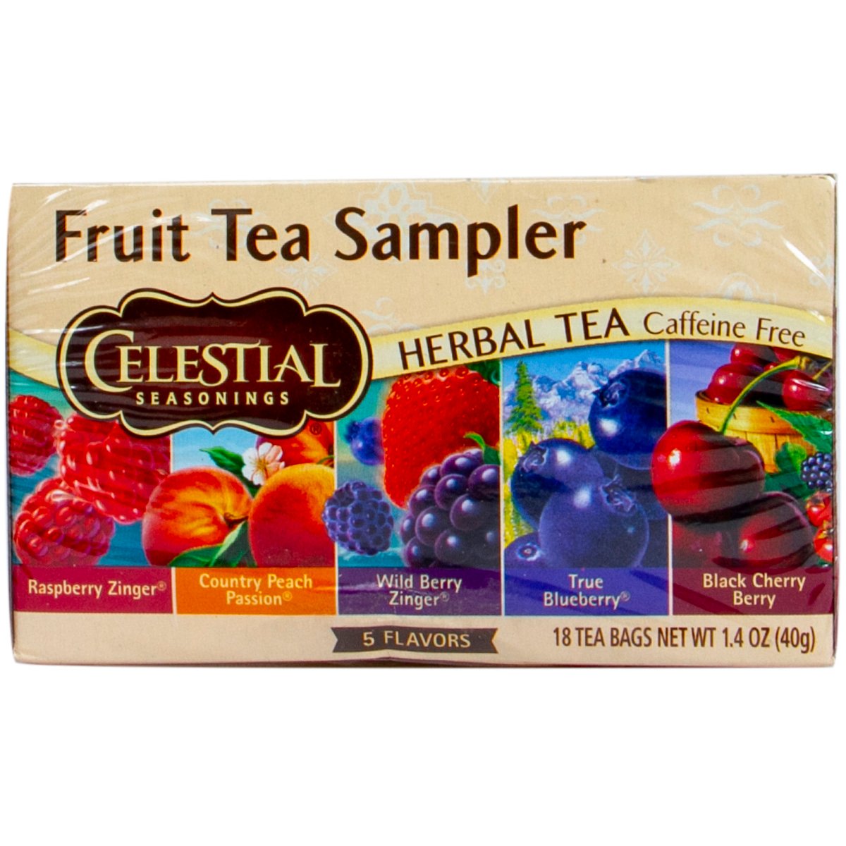 Celestial Fruit Tea Sampler Herbal Tea Assorted 18 pcs 40 g