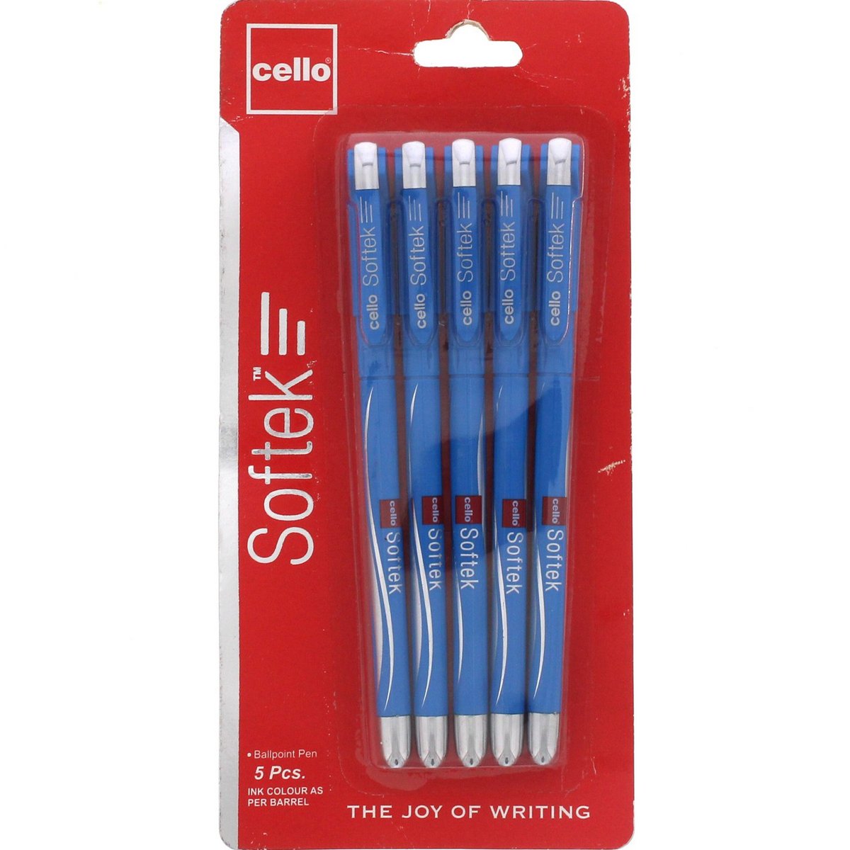شيلو أقلام حبر جافة زرقاء سلسة ضاغطة  5 حبات
