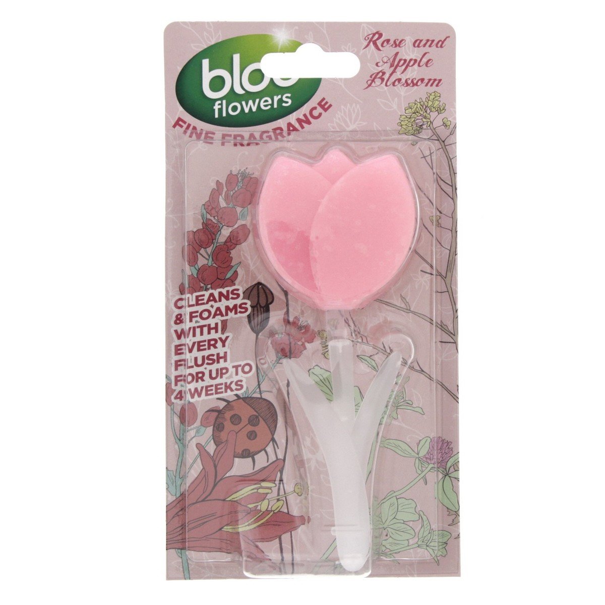 Bloo Flowers Rose And Apple Blossom Toilet Blocks 34g