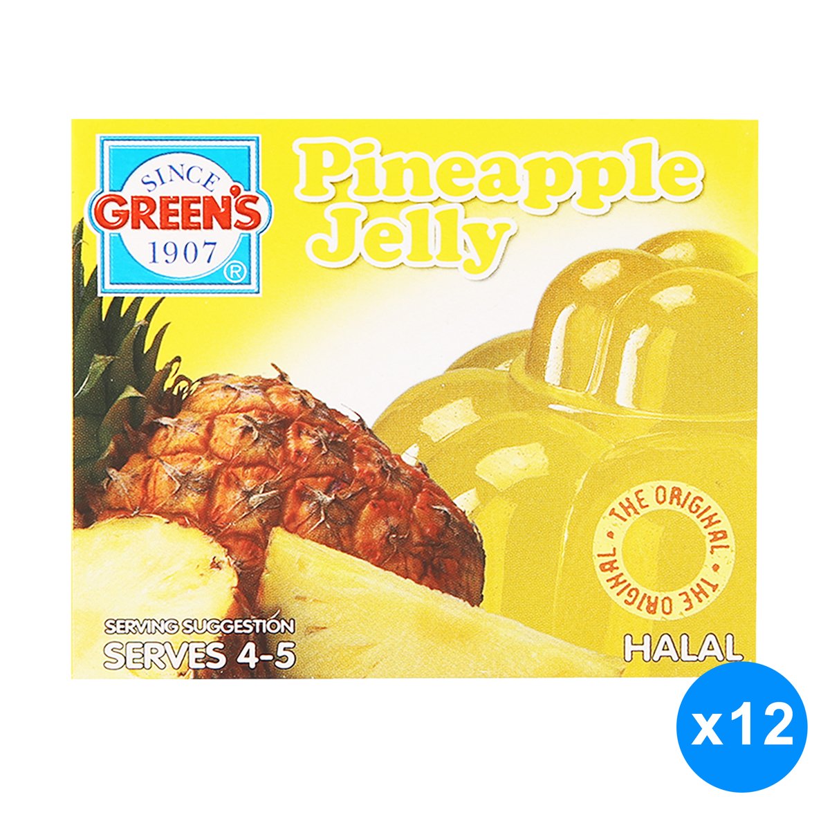 Green's Jelly Pineapple 12 x 80g