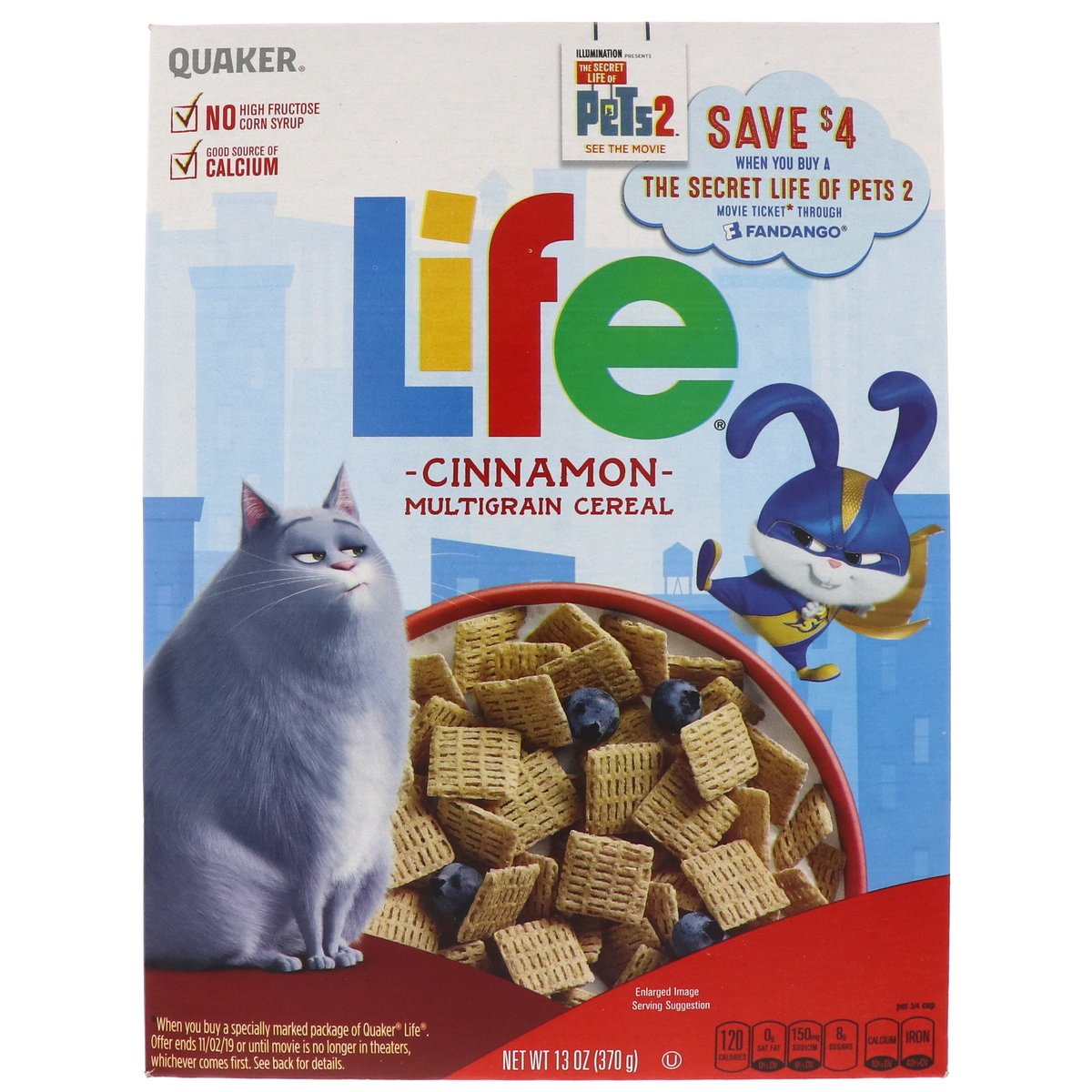 Quaker Life Cinnamon Multigrain Cereal 370 g