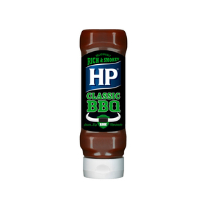 HP BBQ Classic Wood Smoke Flavor Sauce Top Down Squeezy Bottle, 465 g