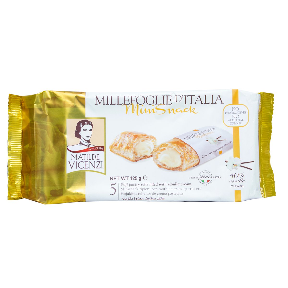 Matiled Vicenzi Millefoglie D'Italia Minis Puff Pastry With Vanilla Cream 125 g