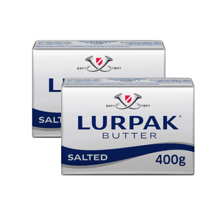 Lurpak Salted Butter 2 x 400 g