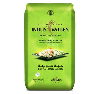 Buy Indus Valley Indian Basmati Rice 2 kg Online at Best Price | Basmati | Lulu Kuwait in Kuwait