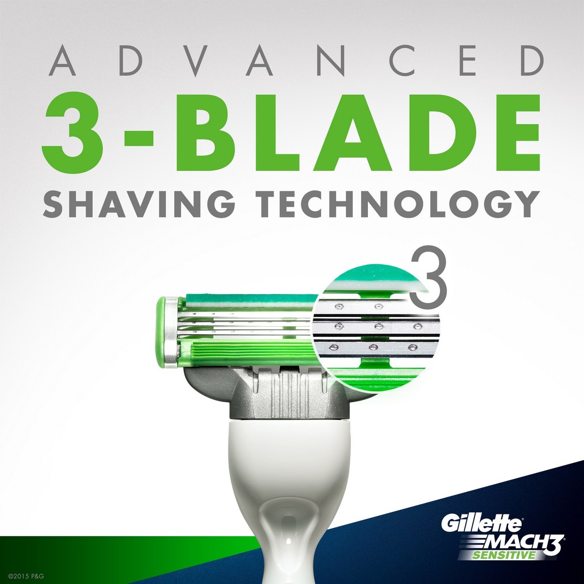 Gillette Mach3 Sensitive Men's Razor Blade Refills, 8 Count