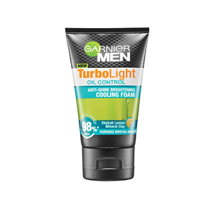 Garnier Men Facial Cleanser Turbo Light Oil Matcha Foam 100ml