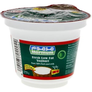 Buy Marmum Fresh Low Fat Yoghurt 170 g Online at Best Price | Plain Yoghurt | Lulu UAE in UAE