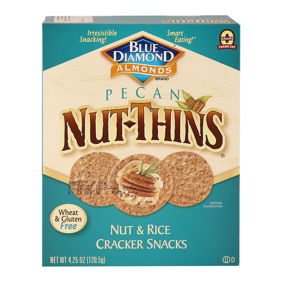 Blue Diamond Pecan Nut-Thins Nut and Rice Cracker Snacks 120 g