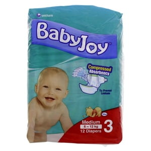 Baby Joy Diapers Medium 12pcs