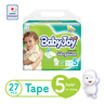BabyJoy Compressed Tape Diaper Size 5 Junior Value Pack 14 - 25 27 Count