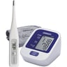 أومرون جهاز قياس ضغط الدم M2 Basic + شاحن لجهاز M2 Basic + أمرون مقياس الحرارة رقمي Eco Temp Basic