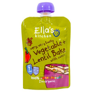 Ella's Kitchen Organic Baby Food Vegetable + Lentil Bake With Cumin 130g