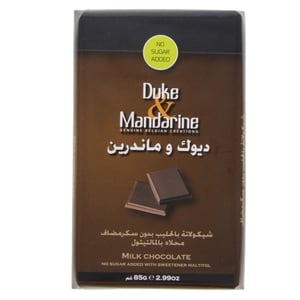 اشتري قم بشراء Duke And Mandarine Milk Chocolate 85 g Online at Best Price من الموقع - من لولو هايبر ماركت Chocolate في الامارات