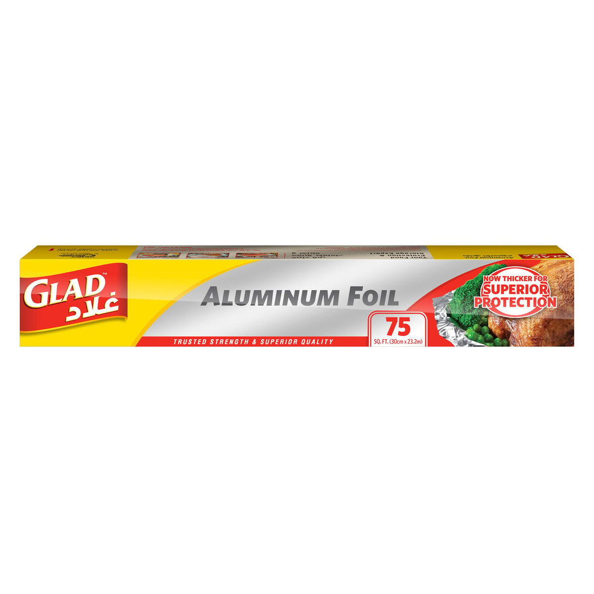 Buy Glad Aluminum Foil Size 30cm x 23.2m 75 sq. ft. 1pc Online at Best Price | Aluminium Foil | Lulu UAE in UAE