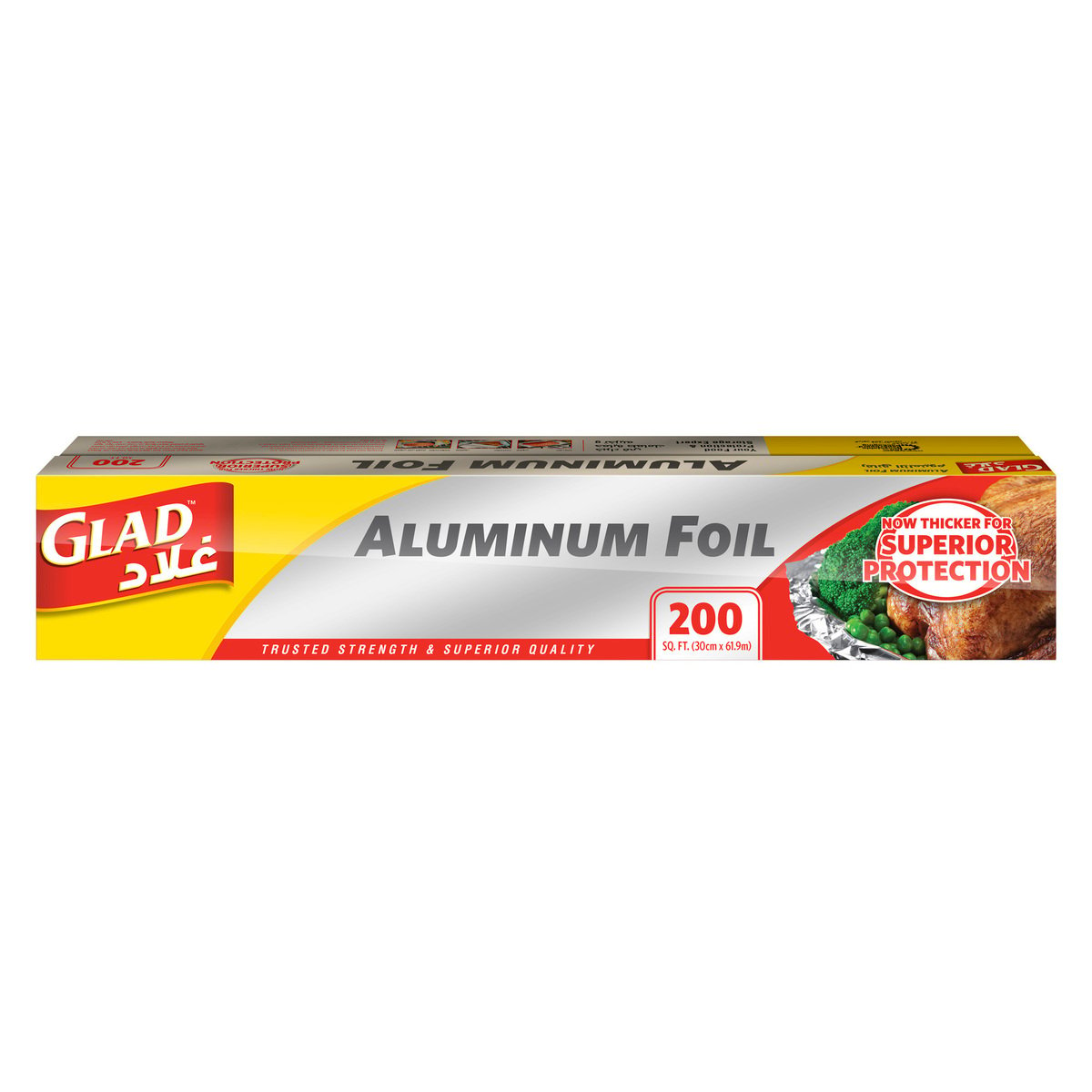 Buy Glad Aluminum Foil Size 30cm x 61.9m 200 sq. ft. 1pc Online at Best Price | Aluminium Foil | Lulu Kuwait in UAE