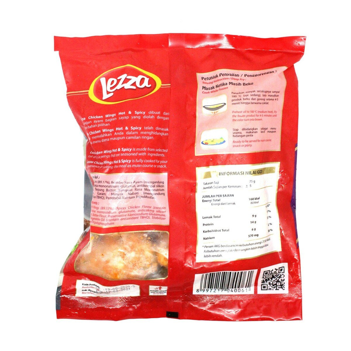 Lezza Chicken Wings Hot & Spicy 400g