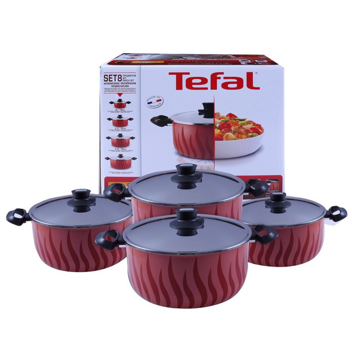 Tefal Tempo Flame Cookware Set  16-28cm
