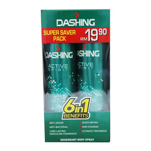 Dashing Deo Spray Active 2x125ml