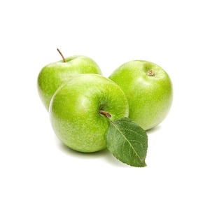 تفاح أخضر عضوي قطعتين