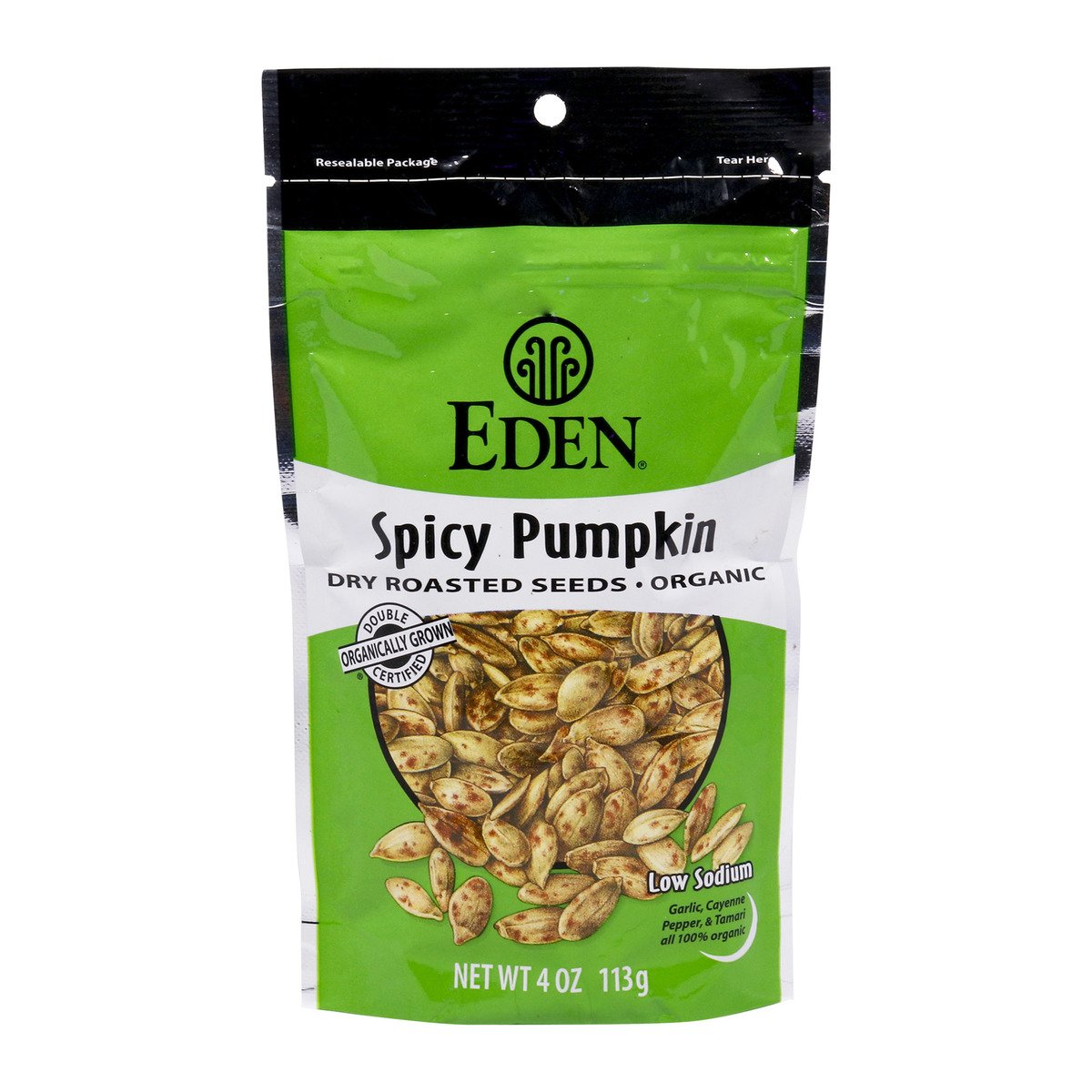Buy Eden Organic Spicy Pumpkin Dry Roasted Seed 113 g Online at Best Price | Organic Food | Lulu UAE in UAE