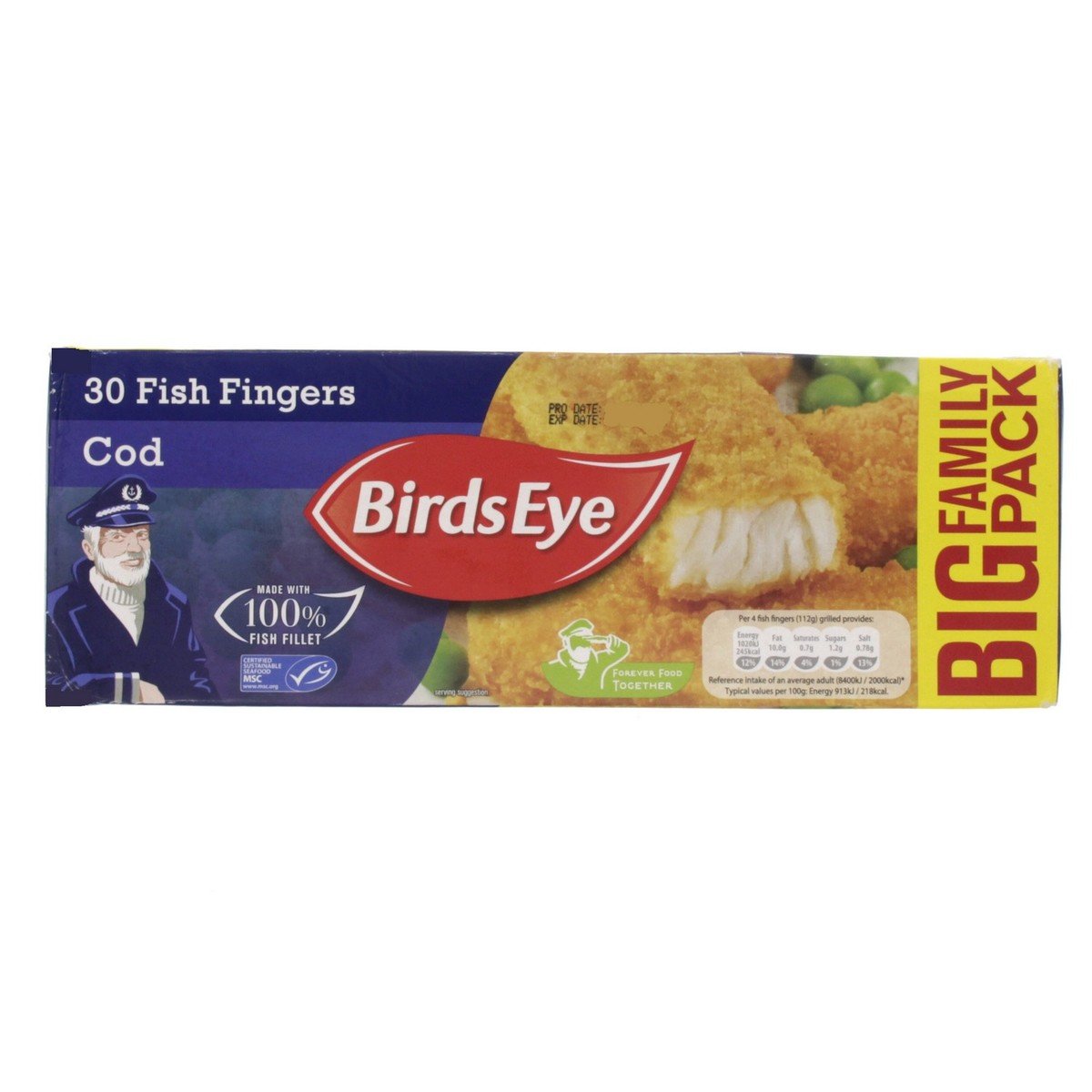 Birds Eye 30 Cod Fish Fingers 840 g