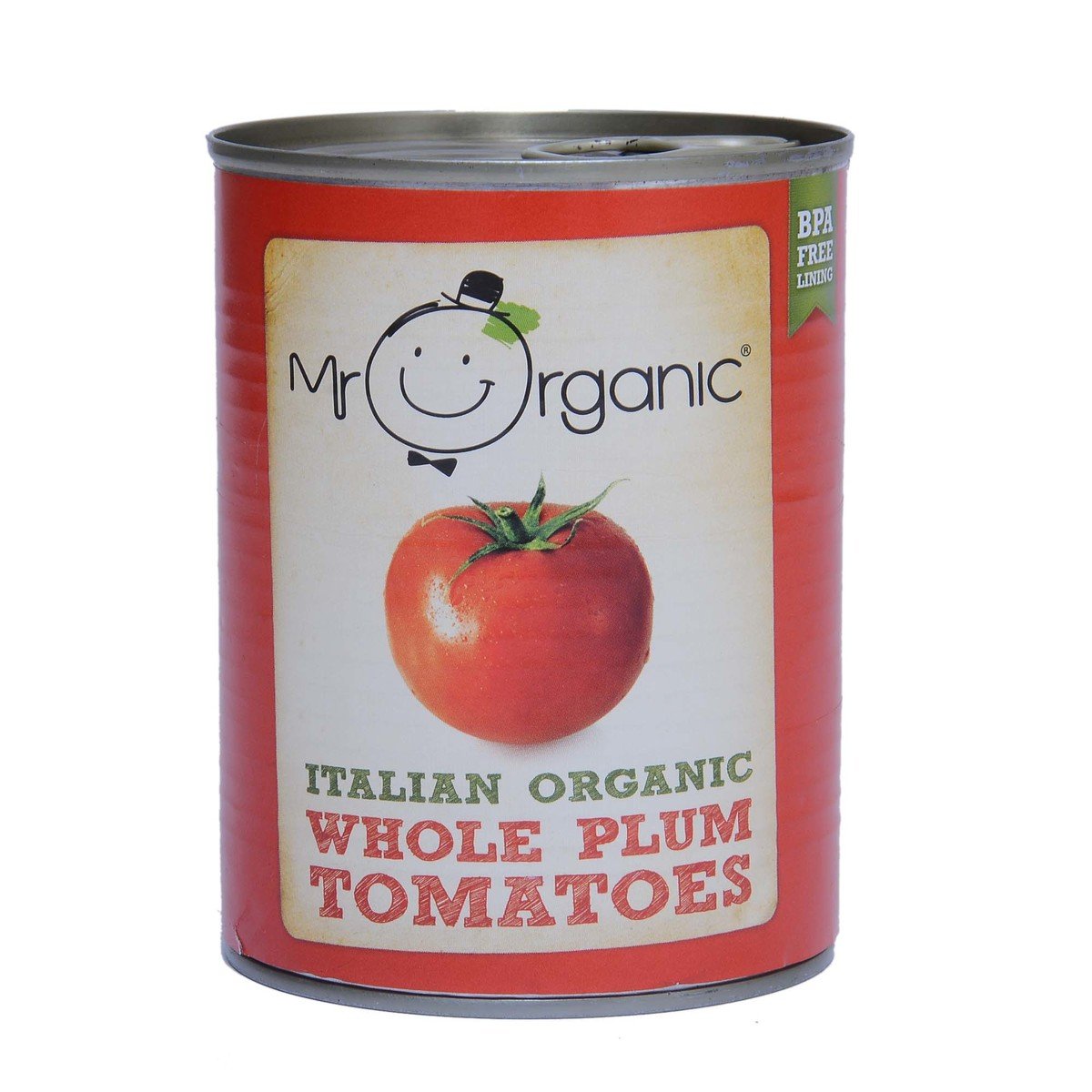 Mr. Organic Whole Plum Tomatoes 400g