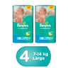 Pampers Active Baby Dry Diapers, Size 4, Large, 7-14 kg,  Jumbo Pack, 60pcs x 2