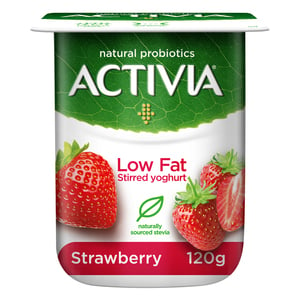 Activia Stirred Yoghurt Low Fat Strawberry 120g