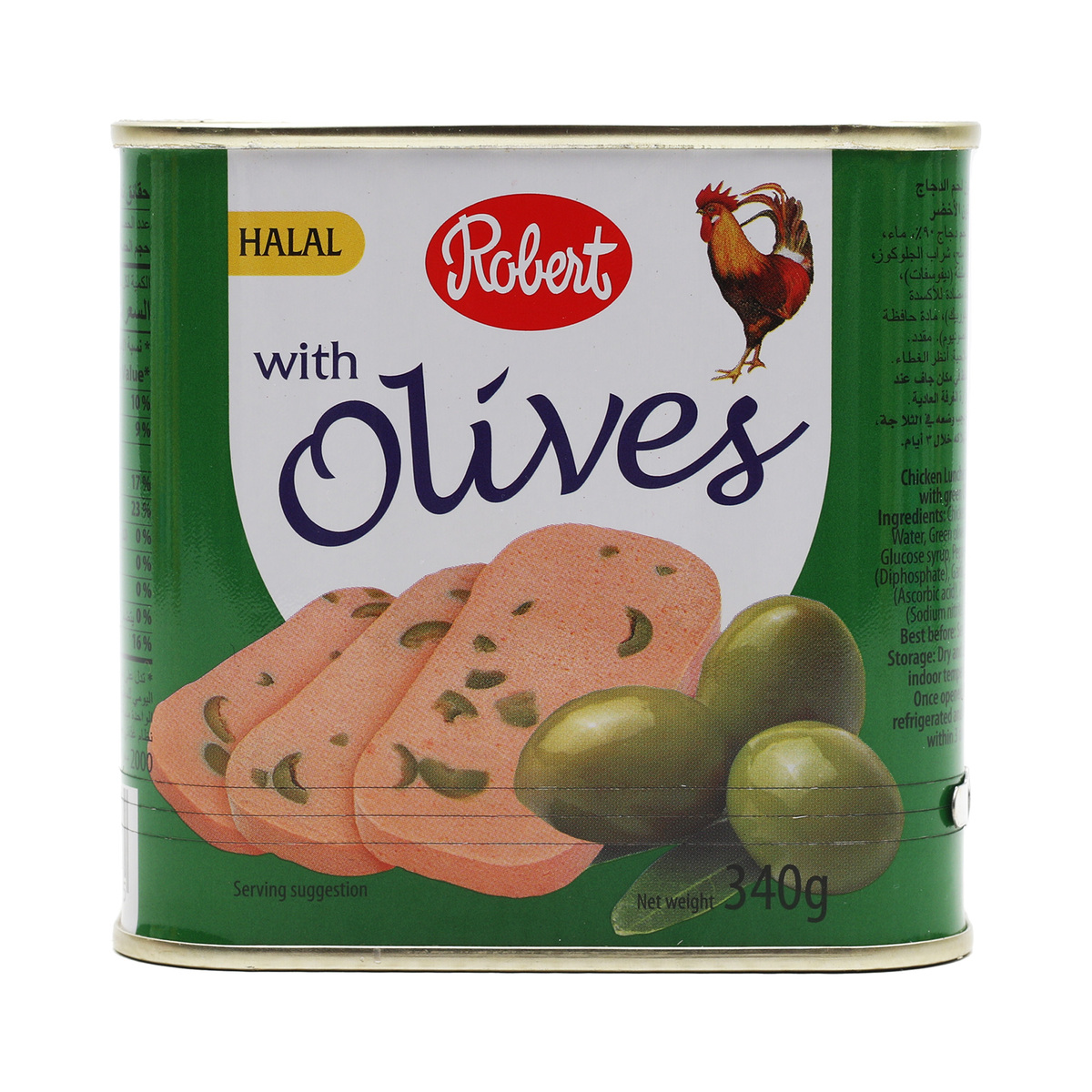 Robert Chicken Luncheon Meat With Olives 340g