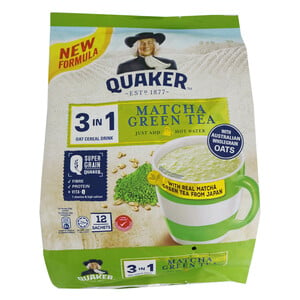 Quaker 3in1 Matcha Green Tea Oats 12 x 28g