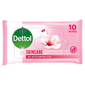 Dettol Skincare Antibacterial Skin Wipes 10 pcs