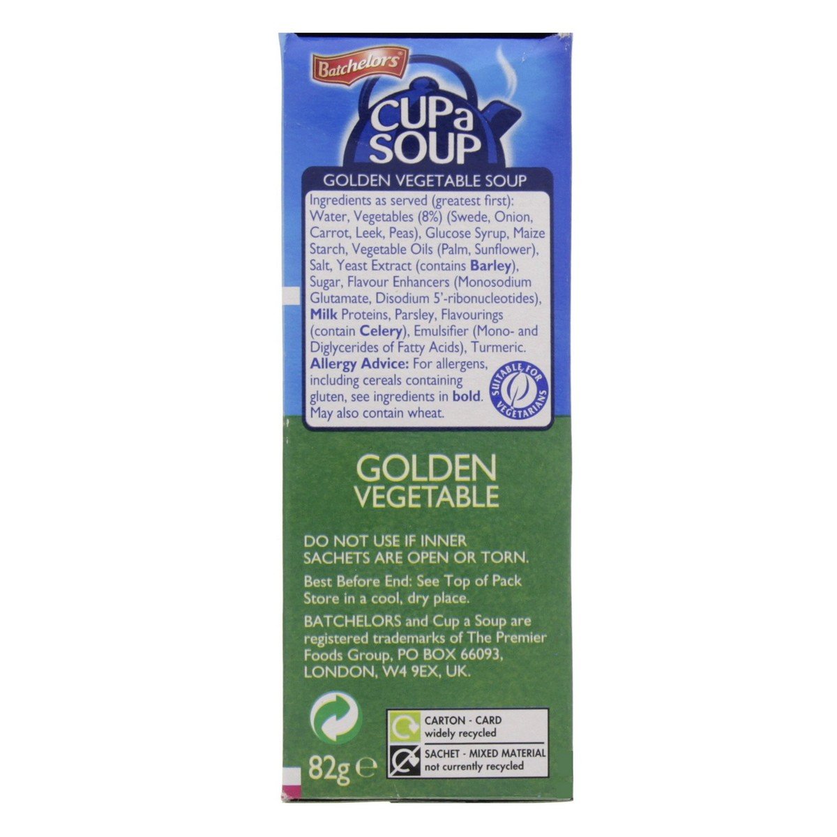 Batchelors Cup A Soup Golden Vegetable Soup 82 g