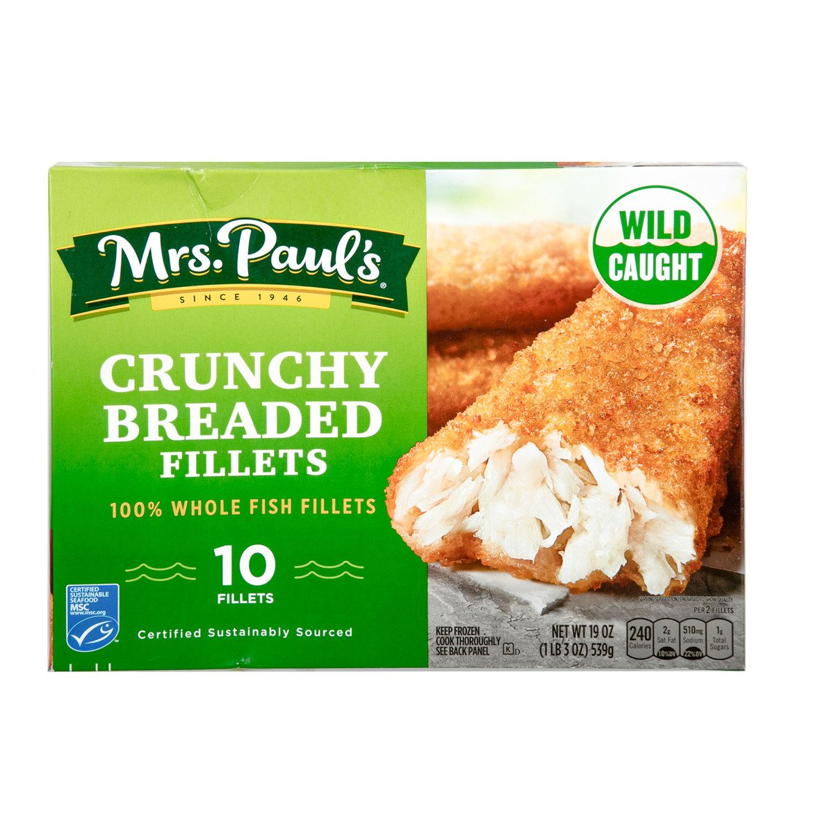 Mrs. Paul's Crunchy Breaded Fish Fillets 539 g