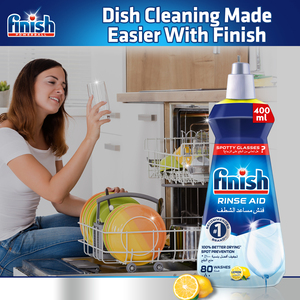 Finish Dishwasher Detergent Rinse Aid Liquid Lemon 400 ml