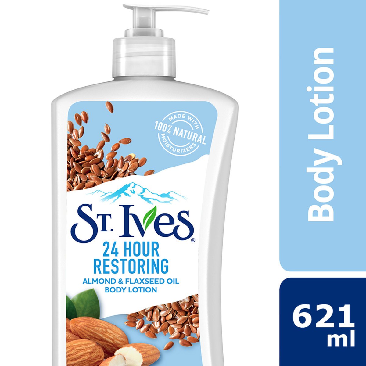 St. Ives 24 Hour Restoring Almond & Flaxseed Oil Body Lotion 621 ml