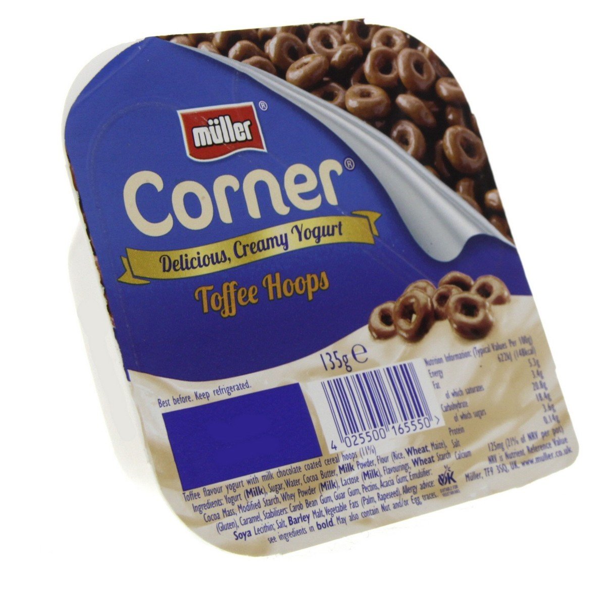 Muller Corner Toffee Hoops Chocolate Yogurt 135g