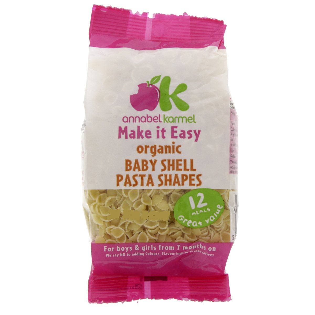 Annabel Karmel Organic Baby Shell Pasta Shapes 250 g