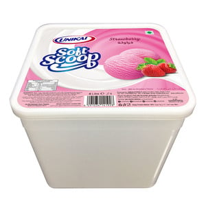 Unikai Soft Scoop Ice Cream Strawberry  4Litre