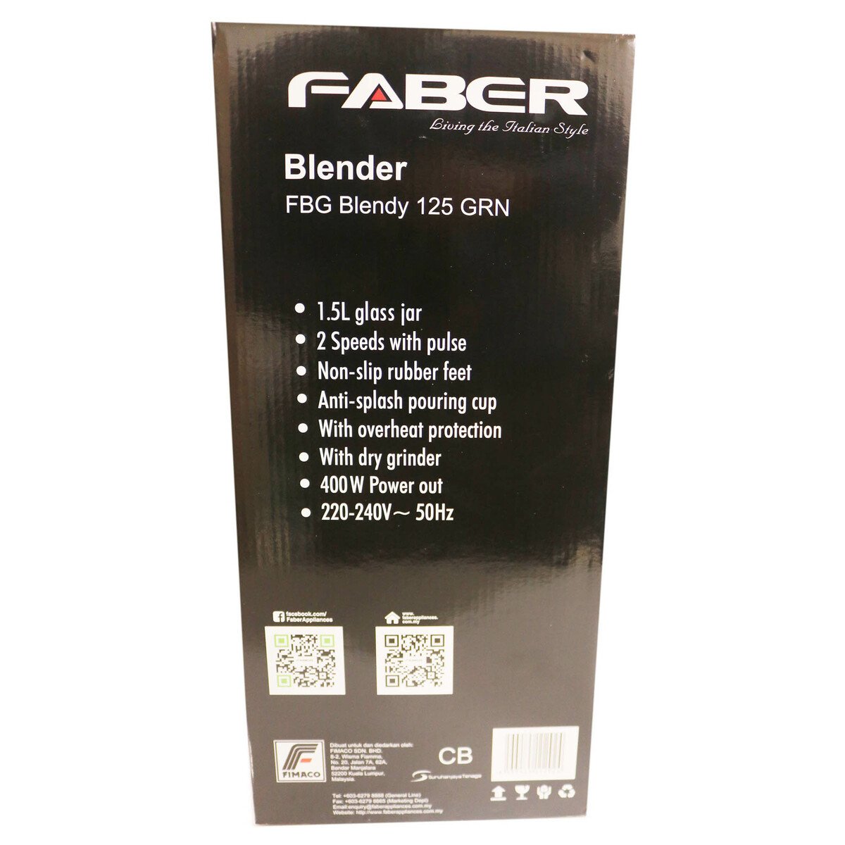 Faber Blender FBG 125 Glass